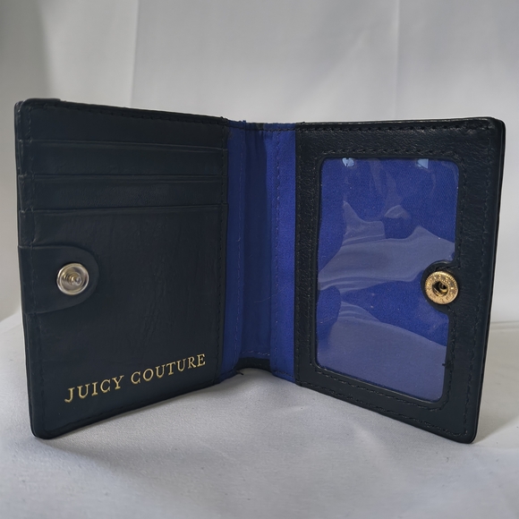 Y2K Juicy Couture Genuine Black Leather Wallet with Gold Studs - Picture 5 of 8